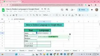 How to Detect Language in Google Sheets | Step-by-Step Guide