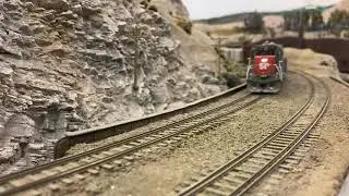 Ho Scale Southern Pacific freight train.