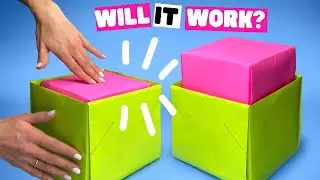 Making GIANT origami BUTTON that anyone can recreate at home [origami pop it]