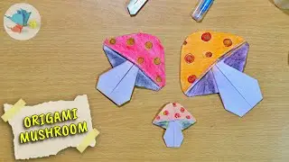 paper mushroom | origami mushroom | origami mushroom tutorial