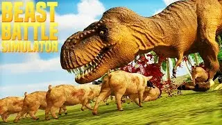 DINOS VS BEASTS IN MASSIVE BATTLES | Beast Battle Simulator [#1]
