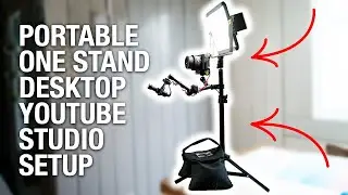 Portable ONE STAND Desktop YouTube Studio Setup