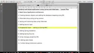 Spring Hibernate Integration tutorial part 1  : Introduction and Lesson Plan