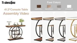 JW0767/JW0694/JW0606 - Installation Guide - 4-Tier Console Table with Circle Base 