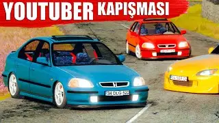 YOUTUBER KAPIŞMASI !! ÇILGIN HONDACILAR...