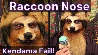 Raccoon Nose as a Tanuki - Foam Latex Prosthetic - Special Effects Makeup
