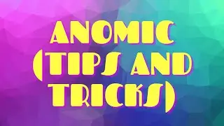 Roblox Anomic (tips and tricks)