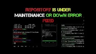 Termux not working | Repository is under maintenance solved !!
