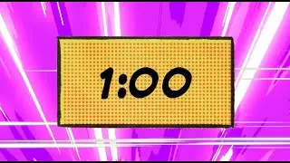 1 Minute (60 Seconds) Comic Book Style Countdown Timer, Super Hero Music 🎵