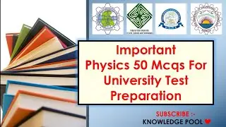 Physics Important Mcqs | ECAT & MCAT Preparation | University Entry Test Preparation