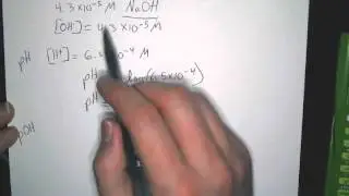 pH, pOH, Kw, H+ and OH- Calculations