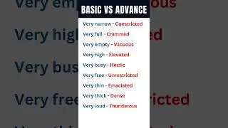 Basic Vs Advance English Words- 18 #howtofluentinenglish #viralvideo  #englishspeakingpractice
