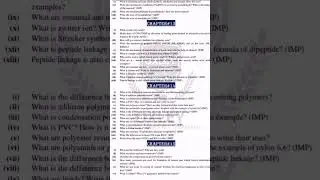2nd year Chemistry Most important Short long Question