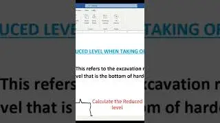 How to calculate Reduced level when excavating