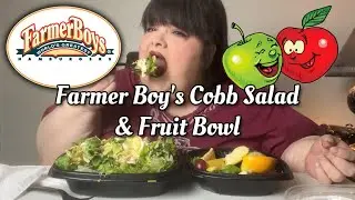 Farmer Boy's Cobb Salad With Fruit Bowl Mukbang Eating Show