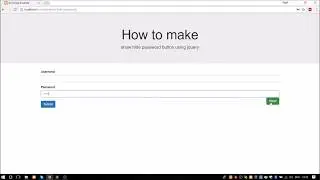 How to create a show & hide password button using JQuery | Kayal Webnologies