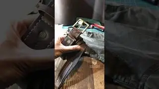 Sharing with you💚.  this super sturdy handmade leather belt for shipping