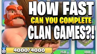 What’s the Fastest You Can Finish Clan Games?⚡Clash of Clans
