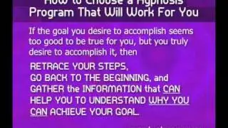 How to choose a hypnosis program that will work for you