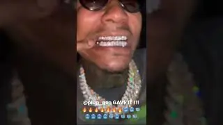Moneybagg Yo Shows His New Rose Gold Diamond Grill