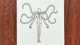 How to draw a Slender Man, Easy drawing for beginner