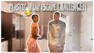 Plastic Wrap Escape Challenge!!