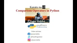 Karatu na 18 Comparison Operators in Python