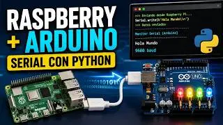 Comunicación Serial Raspberry Pi 4 y Arduino con Python | Enviar Datos y Controlar LEDs