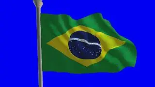 Brazil national Flag Animation Blue Screen, No Copyright Stock footage 2k_Shutterstock BD