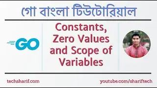 1.3.3 Understanding Constants, Zero Values and Scope of Variables | go | golang | bangla