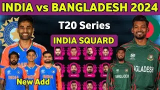 India vs Bangladesh T20 Series Team India Full Final Squard l BAN vs IND T20 Series Final Squard
