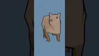 Lowpoly Capybara in Blender  