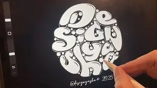 🖤 Graffiti-Inspired Logo Design – Digital Lettering in Procreate+Adobe Illustrator🎨