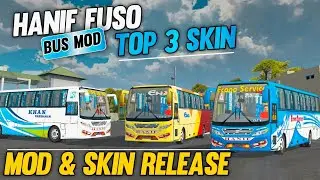 Hanif Fuso Bus Mod & Top 3 Skin finally Release || Bus Simulotar Indonesia || V.4.3.1 Version ✔️