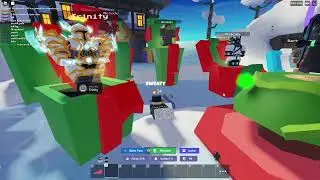 When you use the hang glider in the lobby in roblox bedwars: