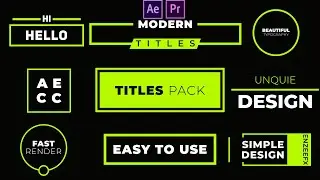 10 Titles Pack for Premiere Pro & After Effects CC - Free Download