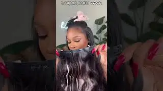 3Mins Quick Hairstyle!💛Seamless PU Clip-in Extensions Review | Beginner Friendly Ft.#elfinhair