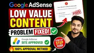 AdSense Low Value Content Error Solved 🔥 Full Guide 2026