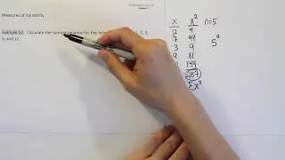 How to calculate the sample variance for a set of values