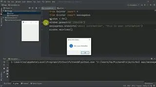 create message box GUI from python