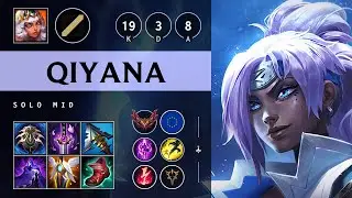 Qiyana Mid vs Galio: Triple Kill, Legendary - EUW Grandmaster Patch 14.23
