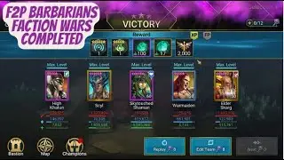 F2P BARBARIANS Faction Wars COMPLETED | Guide & Champion Builds | RAID: Shadow Legends