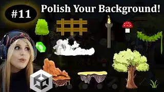 11- Polish the Scene in Unity | Adding Trees, Grass, Tiles, and More | 2D Platformer Game Tutorial