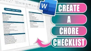 Create a household chore checklist in Word - Quick and Easy