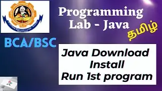 Bharathiar University Java lab Intro-Download and install Java in Windows