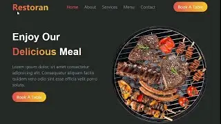 Food service website using html css only || CSS tutorial 