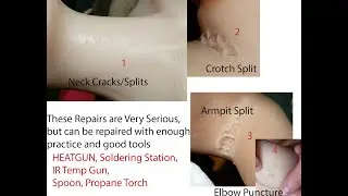 Advanced TPE repair - Neck cuts, Crotch splits and Elbow cuts