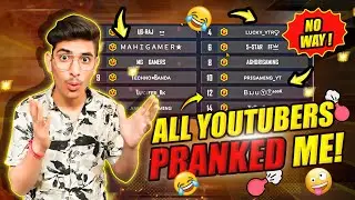 All Big Youtubers In My Lobby Prank On Angry Youtuber Gone Wrong 😱 - Garena Free Fire Max
