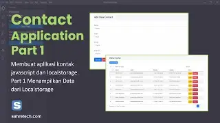 CRUD Aplikasi Kontak Javascript dan Localstorage Menampilkan Data Part 1 #javascript #tutorial