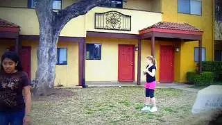 Savy and destiny tossing eggs
